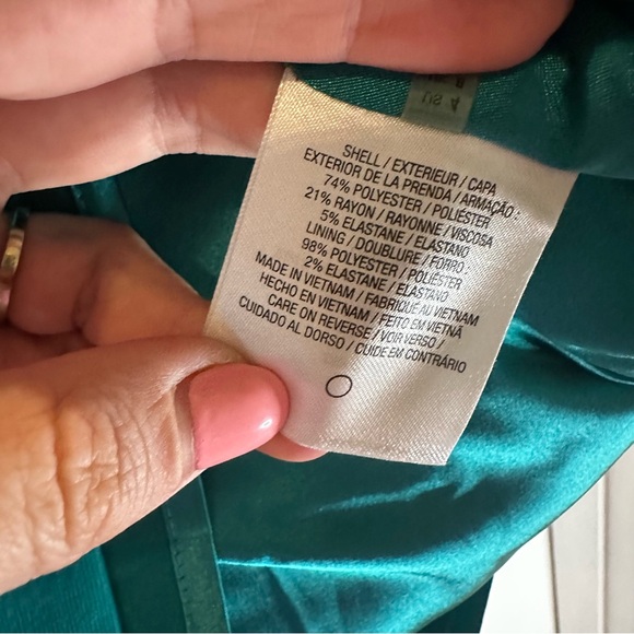 Tahari Dress‎ Teal Size 4 Lined Business Career Professional - Picture 8 of 8